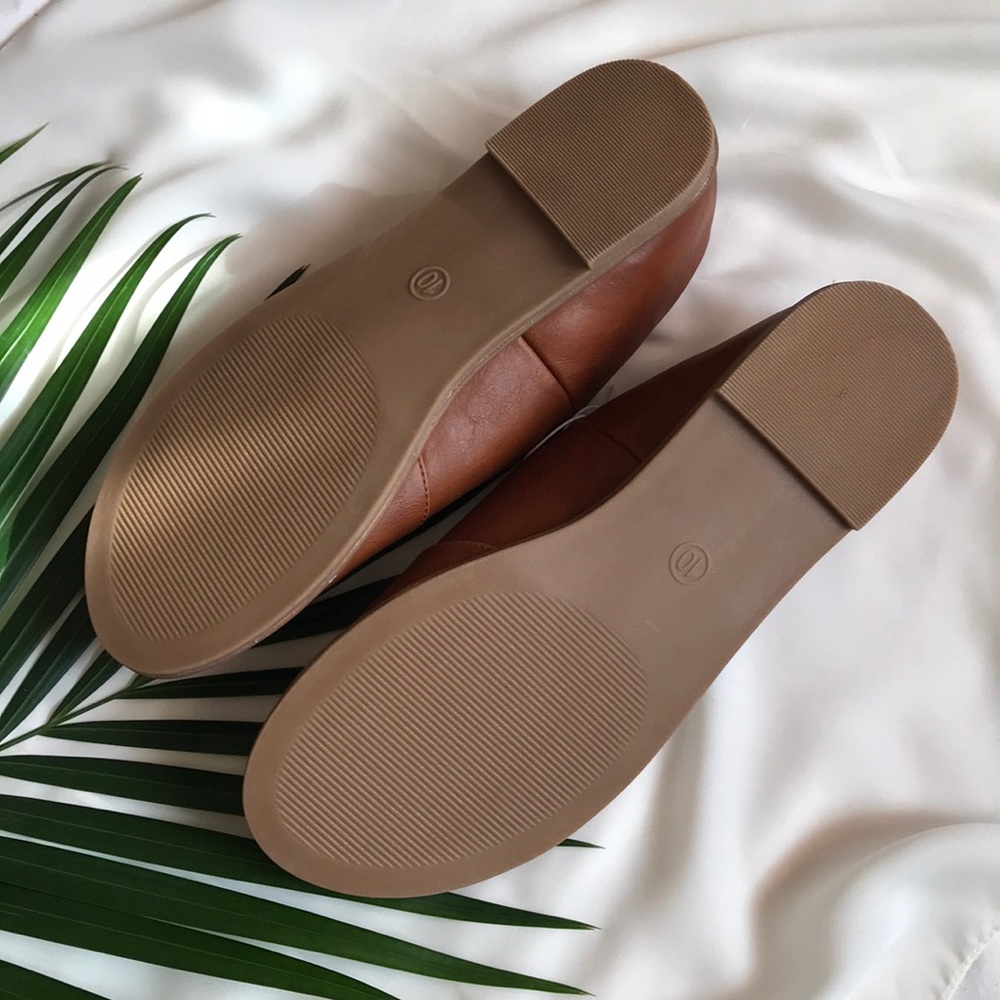 NWT Lissa Asymmetrical Slide Sandals-cognac - Picture 3 of 3